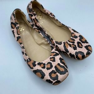 Vince Camuto Brindin Ballet Flats Multicolor Leopard Print  Womens 7M Leather